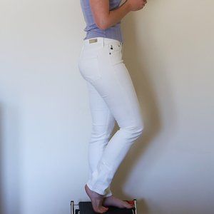 SOLD! Adriano Goldschmied The Prima White Mid-Rise Cigarette Jean